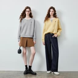 TOYOUTH Women's Fake Two Piece Sweatshirt 2026 Autumn New Arrival Preppy Sporty Striped Splicing Heart Embroidery Top