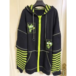 Streetwear Hoodies Jackets Women Clothing Contrast Color Striped Hooded Sweatshirts Cartoon Print Casual Fashion Hoodie Y2k Tops