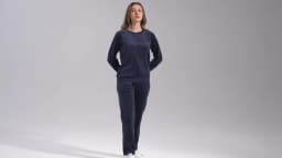 TACVASEN Women's Raglan Sleeve Crewneck Sweatshirt Soft Velour Fleece Pullover Casual Solid Long Sleeve Top with Ribbed Cuffs