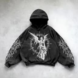 Purple inferno dragon hoodies women oversized new tops vintage goth sweatshirt goth streetwear women gothic y2k clothes