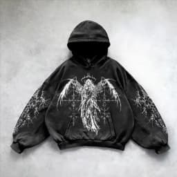 Purple inferno dragon hoodies women oversized new tops vintage goth sweatshirt goth streetwear women gothic y2k clothes
