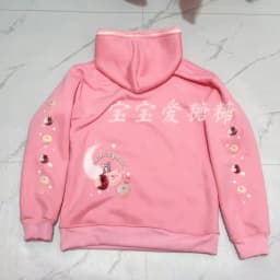 Japanese Cartoon Printed Sweet Girl Y2k Sweatshirts Autumn Winter New Cotton Thicken Hoodies Women Fairycore Cute Hooded Top