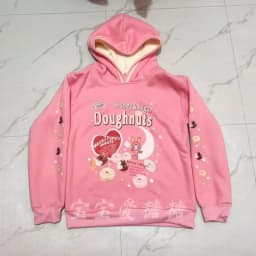 Japanese Cartoon Printed Sweet Girl Y2k Sweatshirts Autumn Winter New Cotton Thicken Hoodies Women Fairycore Cute Hooded Top