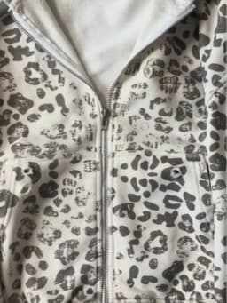 Y2K Streetwear Casual All-Season Fashion Sweatshirt Women's Leopard Print Faux Fur Hood Zipper Hoodie Cropped Oversized