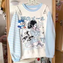 2026 Harajuku Kawaii Sweatshirts Women Outwear Subculture Pullover Long Sleeve T-shirts Female Casual Y2k Clothing Korean