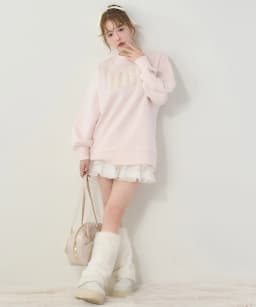Winter New Loose Fit Fleece Lined Hoodie Sweatshirt with Letter Print round Neck Pullover for Women Commute Style Long Sleeve
