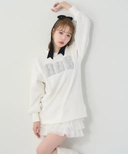 Winter New Loose Fit Fleece Lined Hoodie Sweatshirt with Letter Print round Neck Pullover for Women Commute Style Long Sleeve