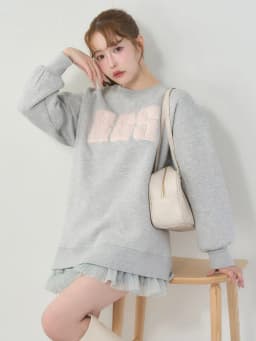 Winter New Loose Fit Fleece Lined Hoodie Sweatshirt with Letter Print round Neck Pullover for Women Commute Style Long Sleeve
