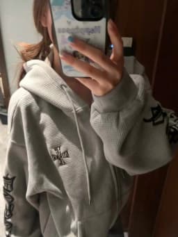 American Retro Hooded Open Cardigan Sweatshirt Women's Loose Gothic Autumn Winter New Style Couple Outerwear