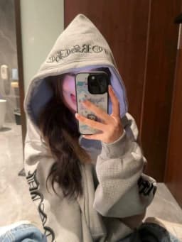 American Retro Hooded Open Cardigan Sweatshirt Women's Loose Gothic Autumn Winter New Style Couple Outerwear
