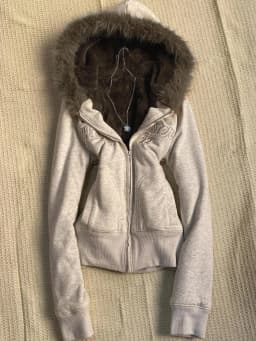 Aoaiiys Y2k Hoodies Women's Aesthetic Vintage Burr Edge Hooded Outerwear Autumn Winter New Letter Embroidery Zipper Sweatshirt