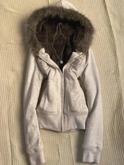Aoaiiys Y2k Hoodies Women's Aesthetic Vintage Burr Edge Hooded Outerwear Autumn Winter New Letter Embroidery Zipper Sweatshirt