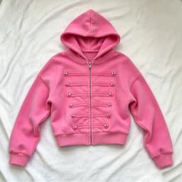 Y2K Gothic Female Zipper Hooded Jacket Waist Slim Long Sleeve hooded Sports Street Wind Jacket Punk High Street
