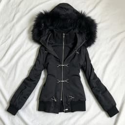 Y2K Gothic Female Zipper Hooded Jacket Waist Slim Long Sleeve hooded Sports Street Wind Jacket Punk High Street