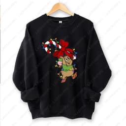 Kawaii Christmas Couple Shirt Jaq and Gus Gus Crewneck Pullovers Fashion Harajuku Xmas Sweatshirt Fun Xmas Party Matching Hoodie