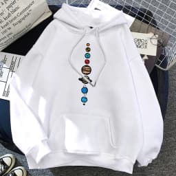 Planets Colour Creativity Funny Hoody Women Fashion Harajuku Streetwear Casual Soft Hoodies Oversize Loose Fleece Hoody Womens