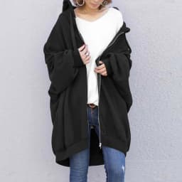 Hoodies women 2026 casual new autumn winter Europe sexy solid color loose hoodie zipper coat women's clothing