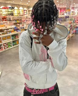 Y2k clothing Spider web Red hoodie sweatshirt zipper warm Harajuku punk grunge Women Hip hop sweatshirt Hoodie Foam printing