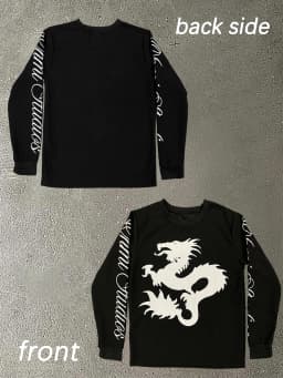 Harajuku retro trend dark y2k printed T-shirt loose T-shirt hoodie