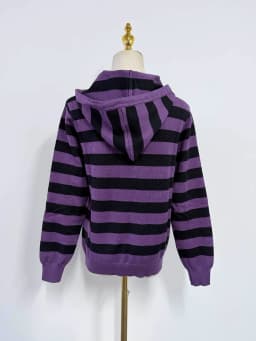 Harajuku Vintage Y2K Women's Hoodie Sexy Slim Fit Chic Casual Striped Cardigan Sweatshirt Grunge Punk Hip Hop Female Streetwear