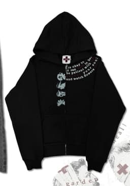 New medical logo print hoodies women streetwear gothic goth y2k tops harajuku oversized sweatshirt zip up hoodie couple clothes