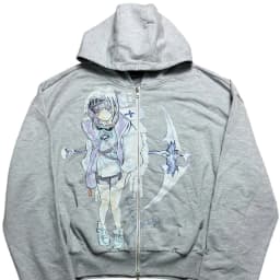 Y2k Casual Japan Anime Zip Hoodies Women Grunge Streetwear Sweatshirt Tops Hip Hop Goth Harajuku Oversized Hoodie Women Clothing