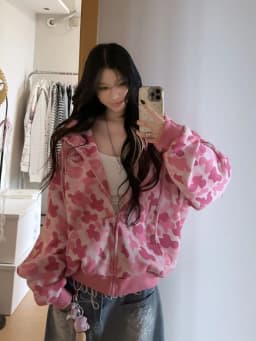 Pink Camouflage Hoodies Women Vintage Streetwear Hip Hop Loose Harajuku Sweatshirt Fall American Retro Casual Y2K Outwear Tops