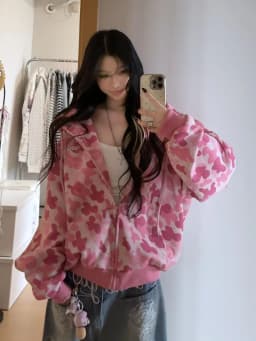 Pink Camouflage Hoodies Women Vintage Streetwear Hip Hop Loose Harajuku Sweatshirt Fall American Retro Casual Y2K Outwear Tops