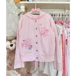 Japanese Cute Cartoon Mp Embroidery Jojifuku Long-sleeved Single-breasted Hooded Cardigan Autumn New Sweet Girl All Match Hoodie