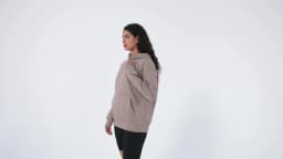 TACVASEN Women‘s Hooded Sweatshirt Fashion Oversize Sweatshirts with Button-up Hooded Fall Winter Warm Fleece Ooudoor Sweatshirt
