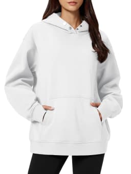 TACVASEN Women‘s Hooded Sweatshirt Fashion Oversize Sweatshirts with Button-up Hooded Fall Winter Warm Fleece Ooudoor Sweatshirt