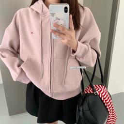 Korean Style Loose Fit Hooded Embroidered Fleece Lined Thickened Sweatshirt Women's Jacket Cardigan Outerwear Winter New Arrival