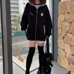 Deeptown Japanese Style Kawaii Hoodies Women Harajuku Sweet Cartoon Hooded Sweatshirt Thin Cutecore Oversize Zipper Cardigan