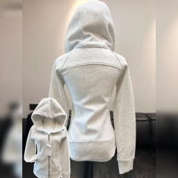 Slim Fit American Style Hooded Cardigan Women's Yoga Top Spring Autumn Chic Student Outerwear Long Sleeve Zipper Closure