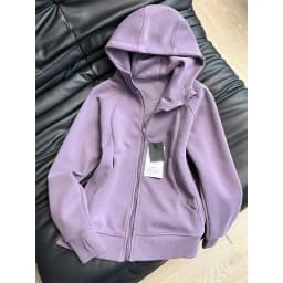 Slim Fit American Style Hooded Cardigan Women's Yoga Top Spring Autumn Chic Student Outerwear Long Sleeve Zipper Closure