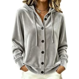 2026 Fashion Golden Velvet Sweatshirt Hoodies Women's Loose Coat Spring Autumn Long-sleeve Single-breasted Casual Pleuche Jacket