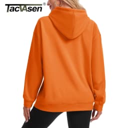 TACVASEN Women Fleece Lined Oversized Hoodie Thick Warm Sherpa Pullover Hooded Sweatshirt with Multi Kangaroo Pocket for Winter