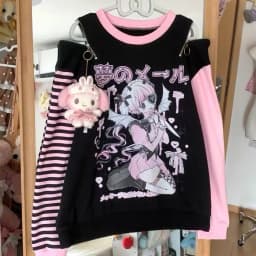 Women Japanese Otaku Anime Long Sleeve T-Shirt Loose Kawaii Casual Top Harajuku Subculture Spring Summer Sweatshirt Tee