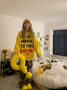 Letter Print Hoodie for Women American Loose Streetwear Warm Pullover Bf Autumn Winter Thick All Match Yellow Sweatshirts