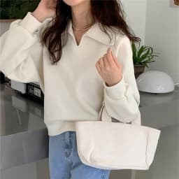 Fashion Simple Sweatshirt Women Casual Turn Down Collar Loose Autumn Pullover Office Lady All Match Long Sleeve Solid Tops New