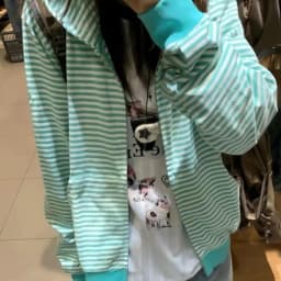 Y2k Aesthetic Women Stripe Casual Loose Hoody Harajuku Vintage Zipper Grunge 2026 Sweatshirts Streetwear Autumn pocket Hoodeds