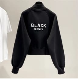 Women's Zipper Hoodie Spring Autumn Thin New Korean Version Ins Trendy Open Cardigan Loose Outerwear Short Versatile Top