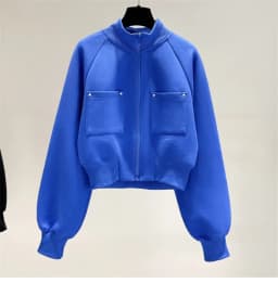 Women's Zipper Hoodie Spring Autumn Thin New Korean Version Ins Trendy Open Cardigan Loose Outerwear Short Versatile Top