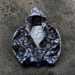 American INS Floral High Street Cool Trend Autumn Winter Loose Joker Hoodies Y2K Fashion Harajuku Long Sleeve Zipper Sports Coat