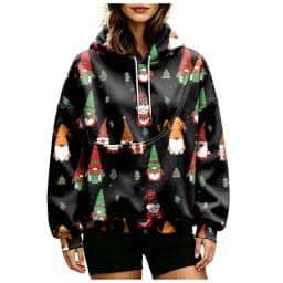 Women Fall And Winter Hoodie With Pet Pouch Oversized Pocket Colorful Print Sweatshirt For Dogs And Zip up Fleece Hoodie Women