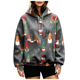 Women Fall And Winter Hoodie With Pet Pouch Oversized Pocket Colorful Print Sweatshirt For Dogs And Zip up Fleece Hoodie Women
