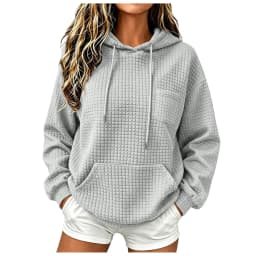 Womens Knit Hoodies Casual Fit Hooded Sweatshirt With Pocket Oversized Hoodies Fall Outfits For Women Womens Full Zip Hoodie