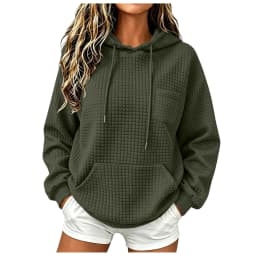 Womens Knit Hoodies Casual Fit Hooded Sweatshirt With Pocket Oversized Hoodies Fall Outfits For Women Womens Full Zip Hoodie