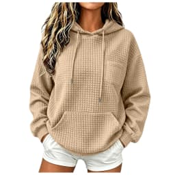 Womens Knit Hoodies Casual Fit Hooded Sweatshirt With Pocket Oversized Hoodies Fall Outfits For Women Womens Full Zip Hoodie