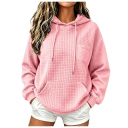 Womens Knit Hoodies Casual Fit Hooded Sweatshirt With Pocket Oversized Hoodies Fall Outfits For Women Womens Full Zip Hoodie